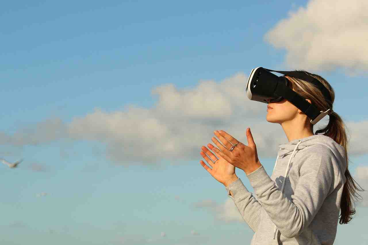 nuages, réalité virtuelle, jeu